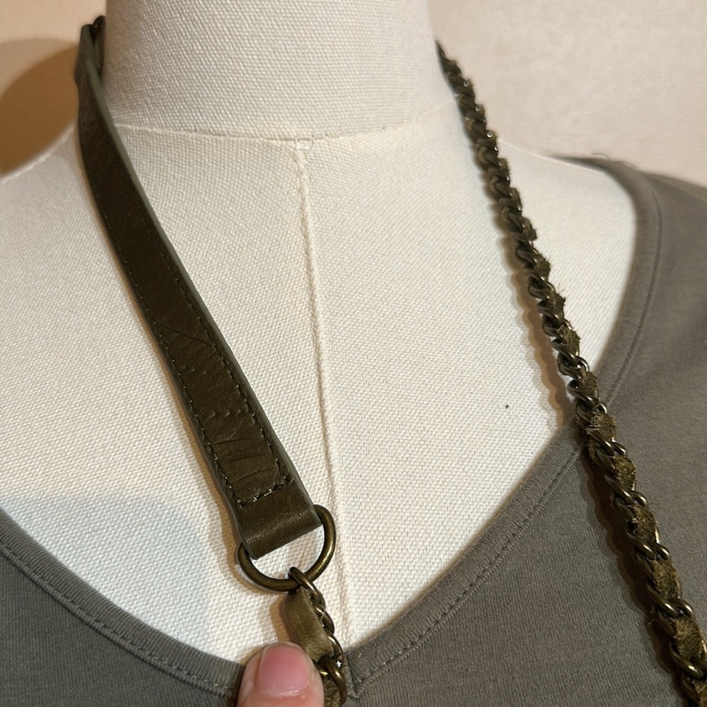 American Leather Co. Olive Crossbody Bag - Picture 3 of 8